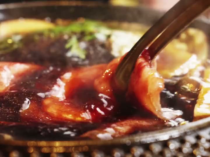 Wagyu lifted from the sukiyaki sauce